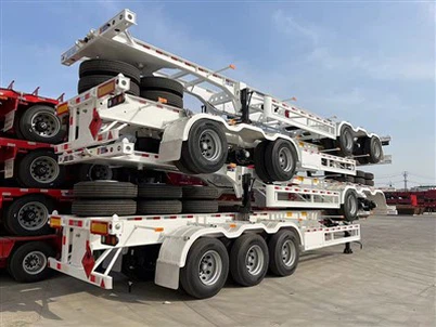 3 محاور هيكل عظمي نصف مقطورة